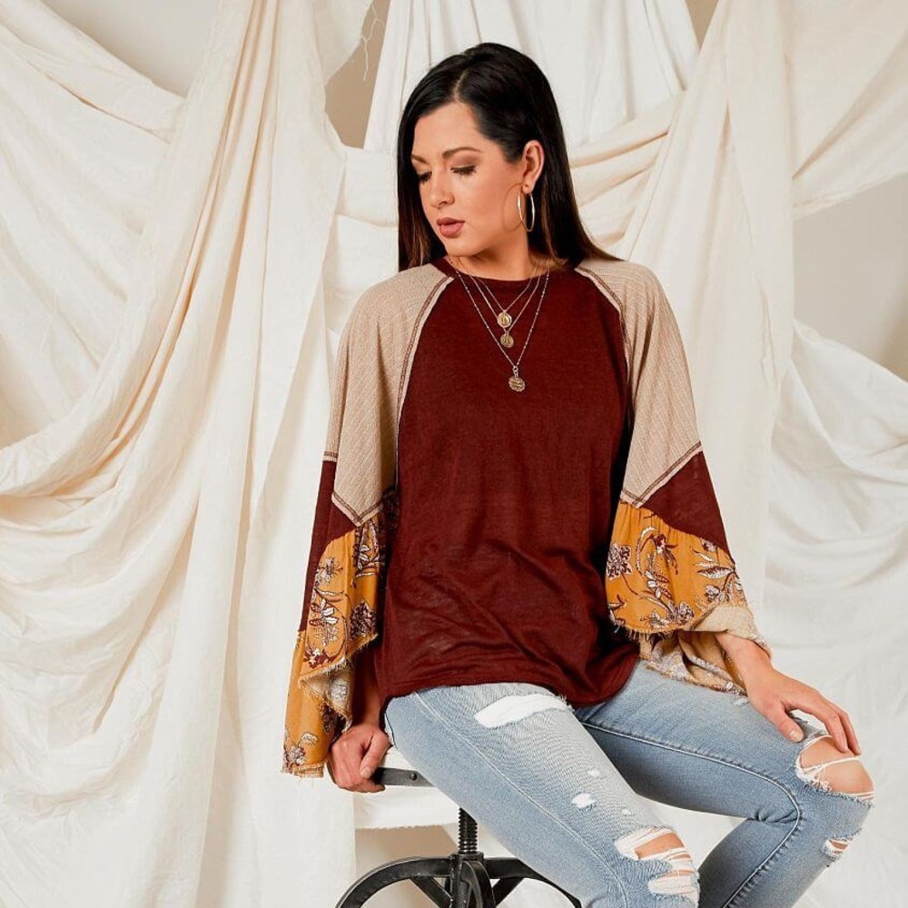 Gimmicks Floral Pointelle Top